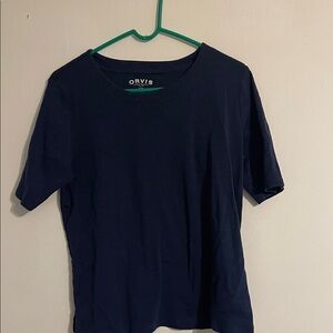 Orvis Women Dark Blue Short Sleeve Tee